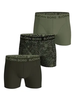 Björn Borg 3-pack heren boxershorts - Bamboe - GroenCombi