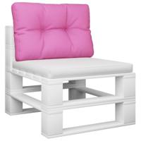 VidaXL Palletkussen 50x40x12 cm stof roze - thumbnail