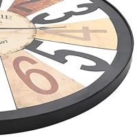 Wandklok 60 cm metaal meerkleurig - thumbnail