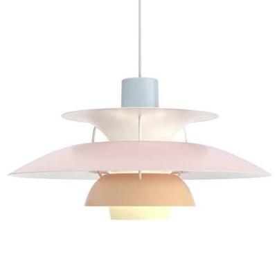 Louis Poulsen PH 5 Hanglamp - Pastel roze, blauw en perzik
