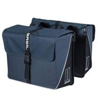 Basil forte dubbele fietstas, waterafstotend, navy blauw/zwart, 35l - thumbnail