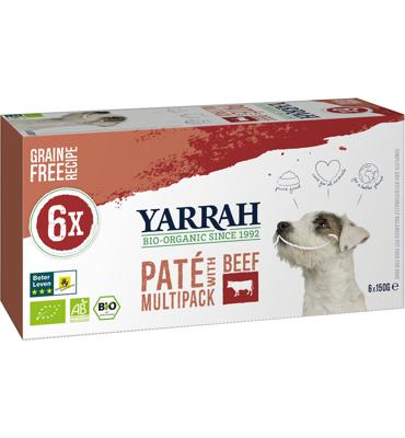 Yarrah Biologisch Paté met rund en kip hondenvoer 6x150gr Yarrah Biologisch Paté met rund en kip hondenvoer 6x150gr