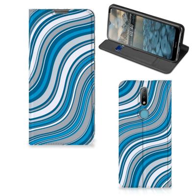Nokia 2.4 | Hoesje met Magneet | Waves Blue