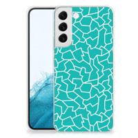 Samsung Galaxy S22 Plus | Hoesje maken | Cracks Blue - thumbnail
