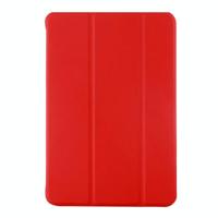 Litchi textuur horizontale Flip lederen draagtas met drie-vouwen houder voor iPad mini 4(Red) - thumbnail