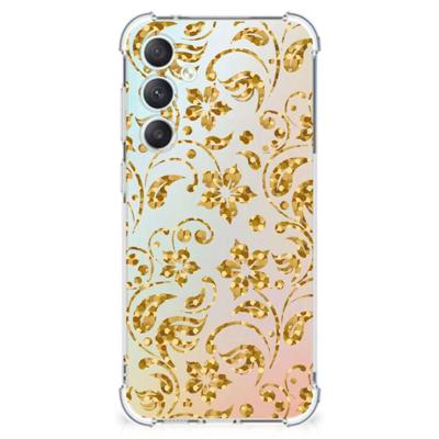 Samsung Galaxy S23 FE Case Gouden Bloemen Samsung Galaxy S23 FE Case Gouden Bloemen