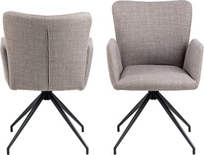 Bendt Draaibare Eetkamerstoel 'Idun' kleur Grijsbruin Bendt Draaibare Eetkamerstoel 'Idun' kleur Grijsbruin