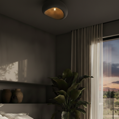 Lyora Natuurlijke plafondlampAere grijs 50cm - 9002679