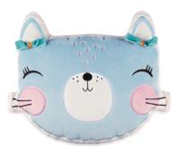 Lemon Ribbon kussen junior 35 cm polyester wit/roze - thumbnail