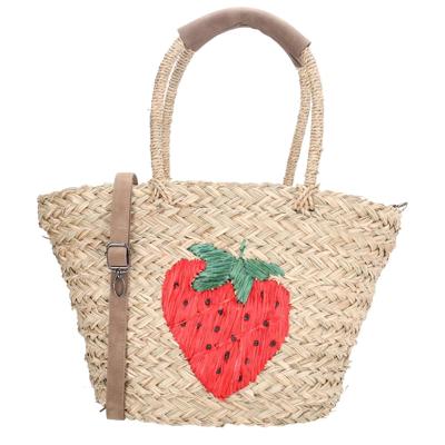 Zebra trends sola rieten mand-Strawberry