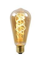 Lucide ST64 TWILIGHT SENSOR - Filament lamp - Ø 6,4 cm - LED - E27 - 1x4W 2200K - Dag/nacht sensor - Amber - thumbnail