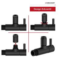 Schutte Design Hoekstopkraan van Messing | 1/2" x 3/8" of 10 mm | met Rozet| mat zwart - 98166120 - 98166120 - thumbnail