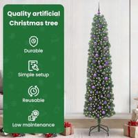 VidaXL Kunstkerstboom groen 240 cm pvc en staal en kunststof - thumbnail