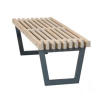 Moderne Lattenbank Siesta - 138 CM - Drijfhout Grijs - thumbnail