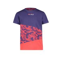 4PRESIDENT T-shirt Rory met tekst donkerblauw/rood - thumbnail