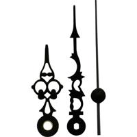 Wijzerset Antiek Aluminium Zwart Sleuf - thumbnail