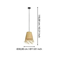 Eglo Rieten hanglampAycliffe Ø 30cm - 43871 - thumbnail