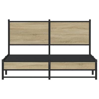 Bedframe zonder matras metaal sonoma eikenkleurig 140x190 cm