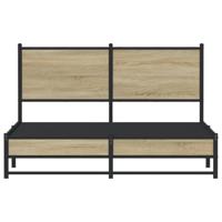 Bedframe zonder matras metaal sonoma eikenkleurig 140x190 cm - thumbnail