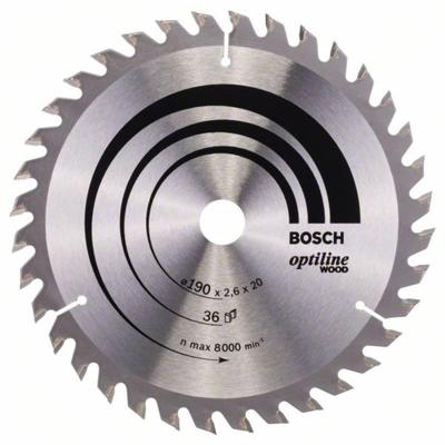 Bosch Accessoires Cirkelzaagblad Optiline Wood 190 x 20/16 x 2,6 mm, 36 1st - 2608640613 Bosch Accessoires Cirkelzaagblad Optiline Wood 190 x 20/16 x 2,6 mm, 36 1st - 2608640613