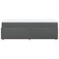 Boxspring met matras stof donkergrijs 90x190 cm - thumbnail