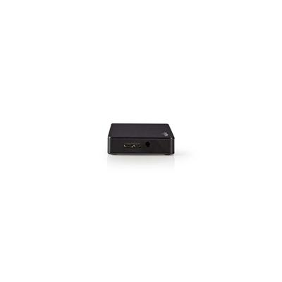 Nedis UHUBU3420BK Usb-hub 4-poorts Gevoed Over Usb 3.0 Afzonderlijke Voeding 5 Gbps - thumbnail