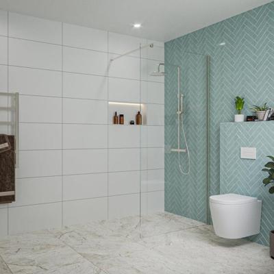 Fortifura Galeria inloopdouche - 100x200cm - helder glas - wandarm - Geborsteld RVS PVD (RVS) SW797915/SW797908 Fortifura Galeria inloopdouche - 100x200cm - helder glas - wandarm - Geborsteld RVS PVD (RVS) SW797915/SW797908