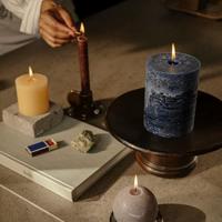 Kaars rustiek 80/110 mm zandkleur Spaas - Spaas - thumbnail