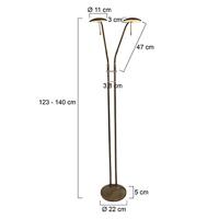 Steinhauer vloerlamp Zenith 2 lichts - brons - thumbnail