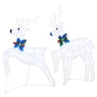 VidaXL Led rendieren 5 pcs wit stof - thumbnail