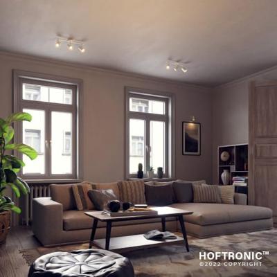 Riga - LED plafondlamp - 14 Watt 1200 Lumen - 3 spots - 2700K Warm wit - Draaibaar en dimbaar - GU10 - Kantelbaar - Plafondspot - IP20 Voor binnen - Wit Riga - LED plafondlamp - 14 Watt 1200 Lumen - 3 spots - 2700K Warm wit - Draaibaar en dimbaar - GU10 - Kantelbaar - Plafondspot - IP20 Voor binnen - Wit