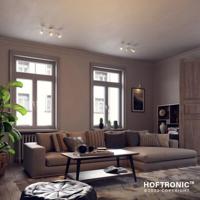 Riga - LED plafondlamp - 14 Watt 1200 Lumen - 3 spots - 2700K Warm wit - Draaibaar en dimbaar - GU10 - Kantelbaar - Plafondspot - IP20 Voor binnen - Wit - thumbnail