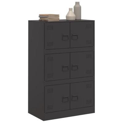 Dressoir 67x39x107 cm staal zwart