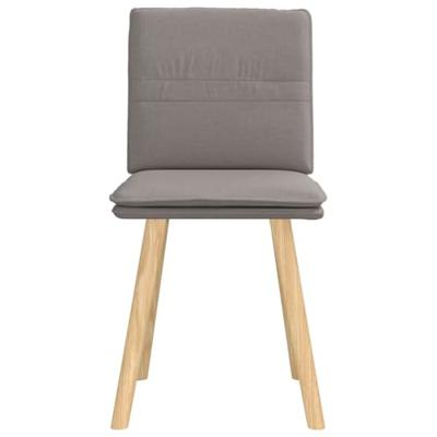 Eetkamerstoelen draaibaar 2 st stof taupe