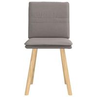 Eetkamerstoelen draaibaar 2 st stof taupe - thumbnail