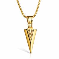 Heren ketting met hanger Edelstaal Viking Arrow Goudkleurig - thumbnail