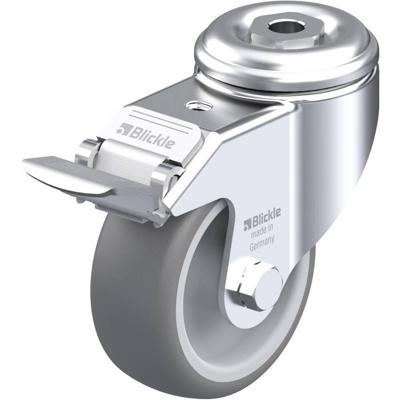 Blickle LKRA-TPA 80G-11-FI Zwenkwiel met rem Wieldiameter: 80 mm Draagvermogen (max.): 100 kg 1 stuk(s)