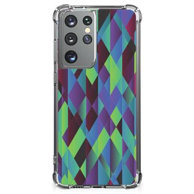 Samsung Galaxy S21 Ultra Shockproof Case Abstract Green Blue Samsung Galaxy S21 Ultra Shockproof Case Abstract Green Blue