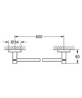Grohe Essentials Handdoekhouder 65,4x6x5,4 cm Hard Graphite - thumbnail