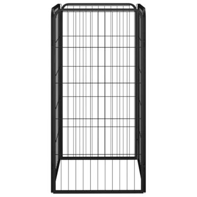 VidaXL Hondenkennel 4 panelen 50 x 100 cm gepoedercoat staal zwart VidaXL Hondenkennel 4 panelen 50 x 100 cm gepoedercoat staal zwart