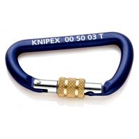 Knipex Materiaalkarabijn | lengte 81 mm | met schroefsluiting | blauw gecoat | 1 stuk - 00 50 03 T BK 00 50 03 T BK - thumbnail