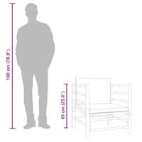 Tuinbank met kussens bamboe groen - thumbnail