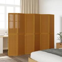 Kamerscherm met 6 panelen massief paulowniahout bruin - thumbnail