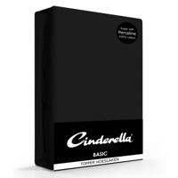 Cinderella basic topper katoen 160x200 cm (99) black (tot 15cm) - thumbnail