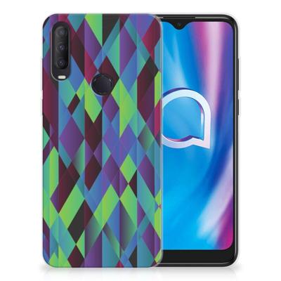 Alcatel 1S (2020) | TPU Hoesje | Abstract Green Blue