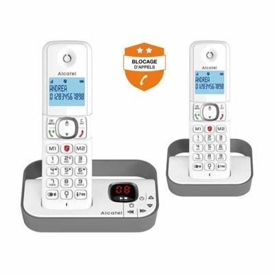 Draadloze vaste telefoon - ALCATEL - F860 voice duo grijs - Ongewenste oproepen blokkeren