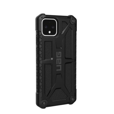 UAG Rugged Case for Google Pixel 4 - Monarch Black - Achterzijde behuizing voor mobiele telefoon - eersteklas nerfleder - zwart - voor Google Pixel 4