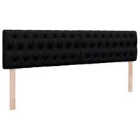Ottoman bed met matras 180x200cm stof zwart - thumbnail