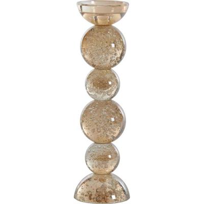 Kandelaar Itinga Glas Bubbel Amber 34 Cm