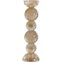 Kandelaar Itinga Glas Bubbel Amber 34 Cm - thumbnail